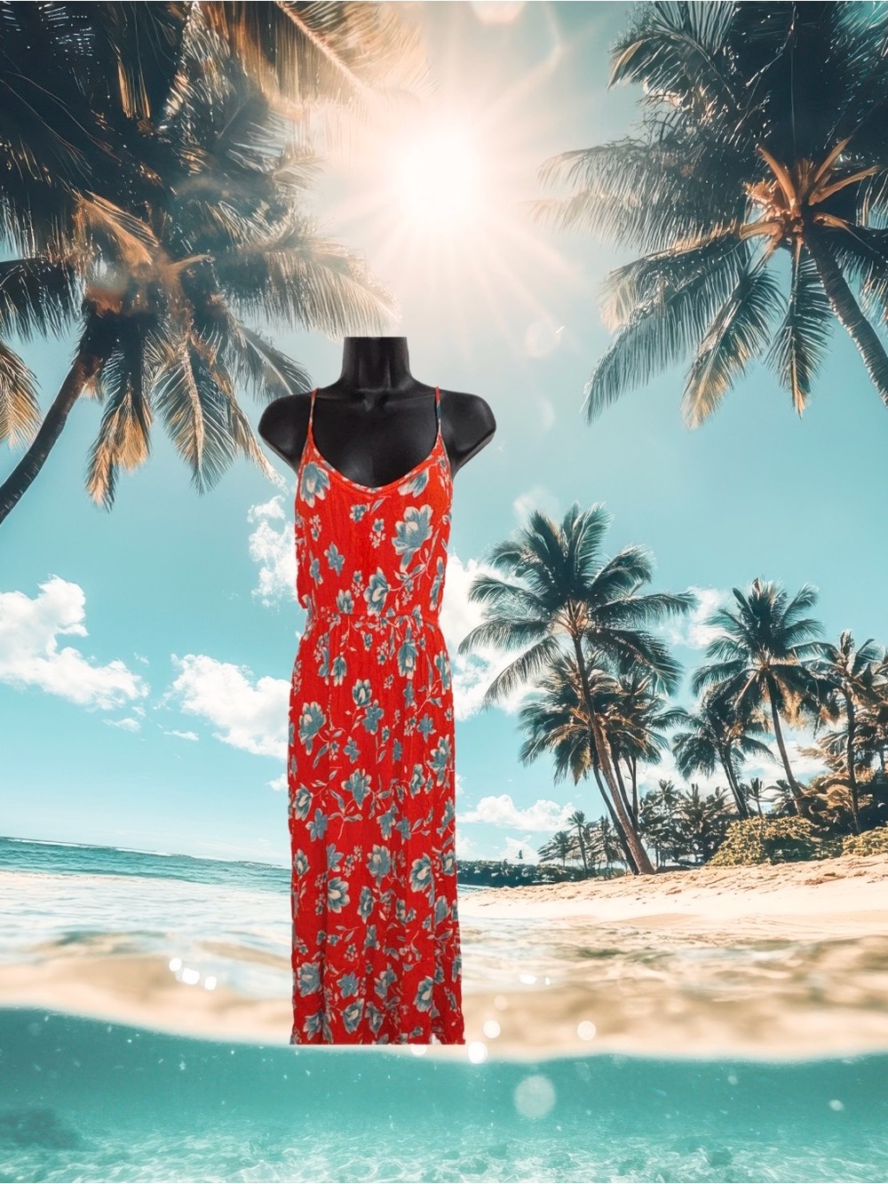 Patrons of Peace Floral Spaghetti-Strap Maxi Dress❤️Like New